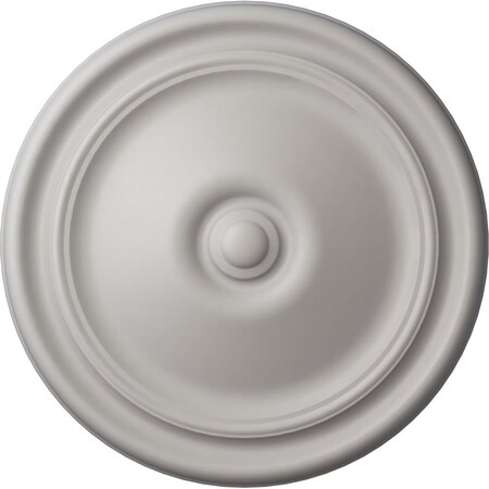 Ekena Millwork Reece Ceiling Medallion (Fits Canopies up to 2 3/8"), Hand-Painted Ultra Pure White, 12"OD x 1 3/4"P CM12REUWF